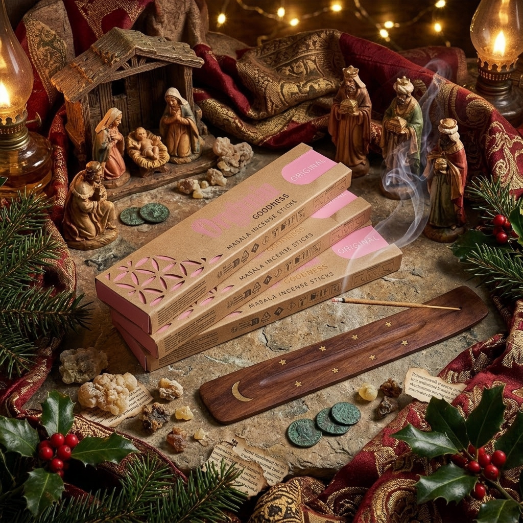 【星夜獻禮】乳香線香組合The Sacred Frankincense Gift Set (3盒自選 + 檀木星月香座)