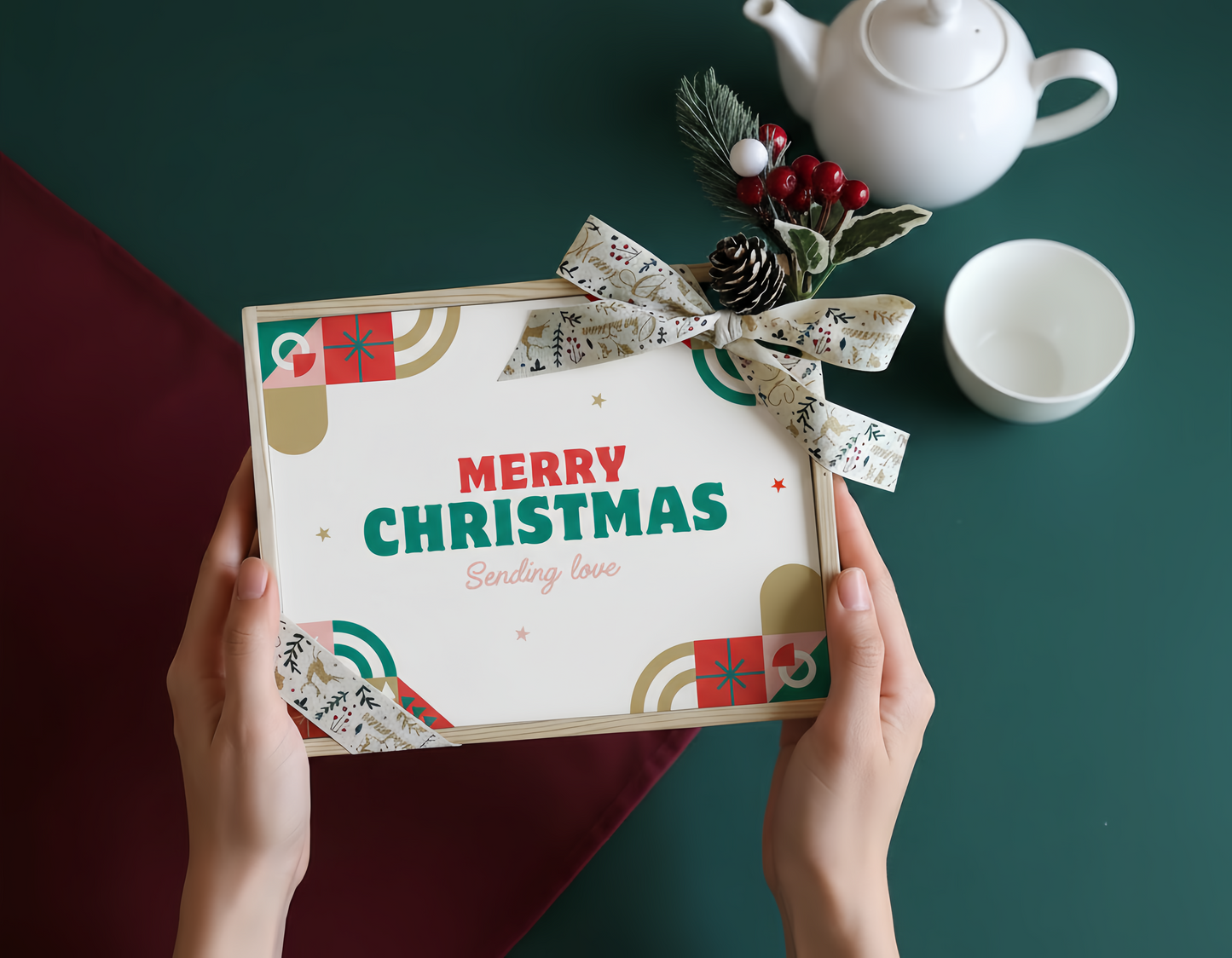 聖誕限定！精美木盒禮盒 | 自選組合2款風味茶/品茶茶壺組合