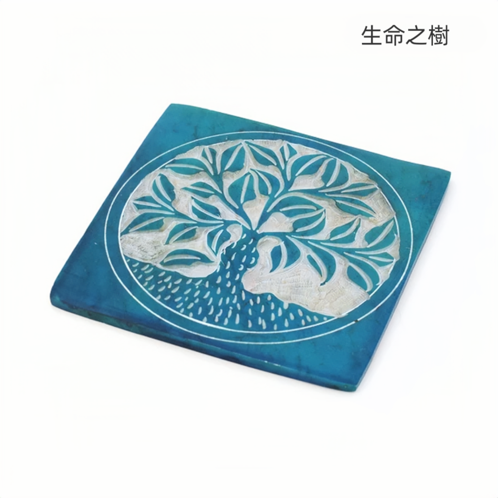 空間之光｜印度手作皂石杯墊：為桌面增添一抹柔和色彩