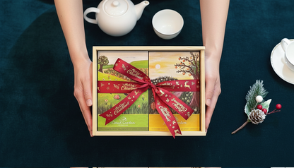 聖誕限定！精美木盒禮盒 | 自選組合2款風味茶/品茶茶壺組合