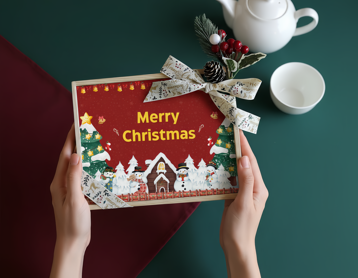 聖誕限定！精美木盒禮盒 | 自選組合2款風味茶/品茶茶壺組合